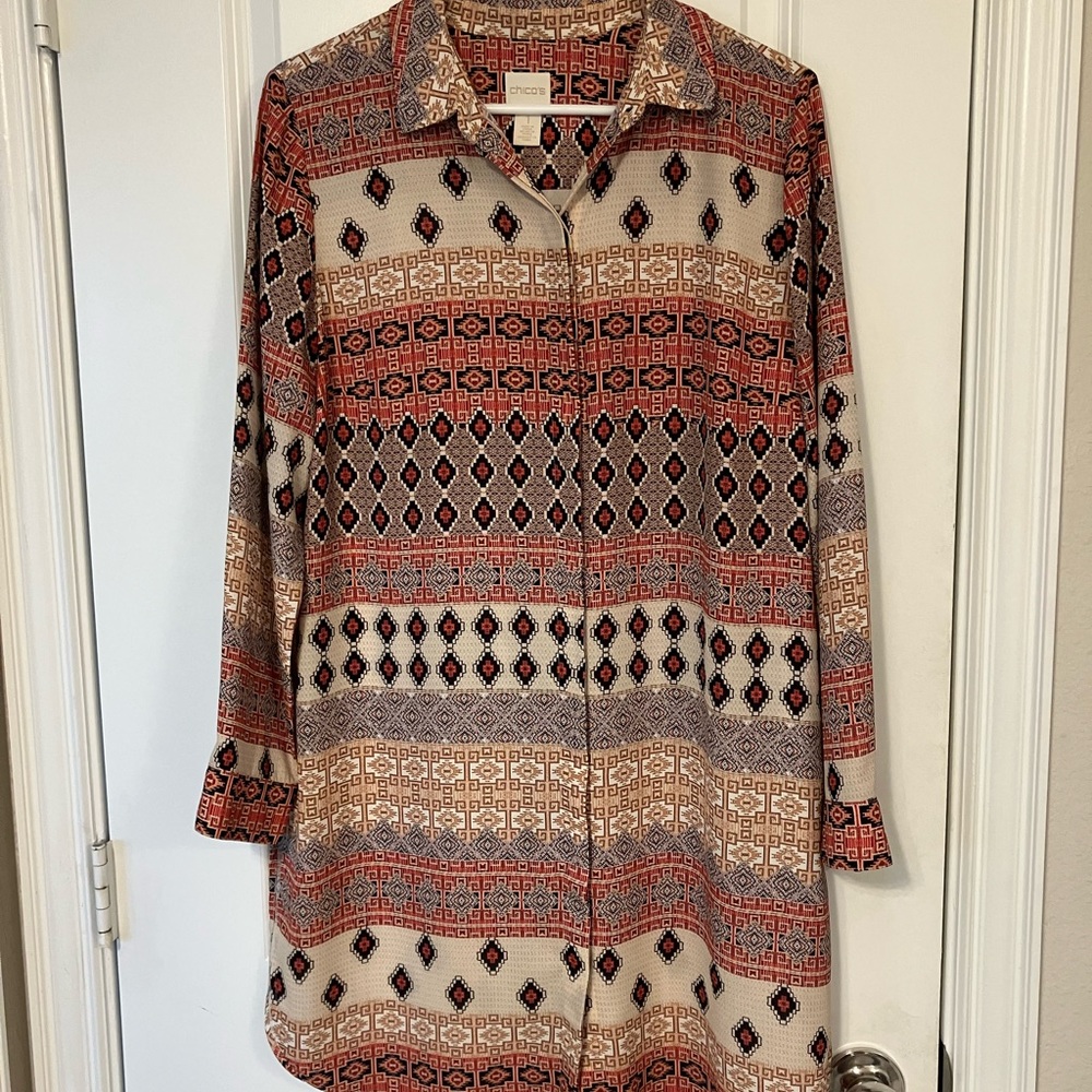 Chicos long sleeved tunic.  Size 1